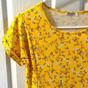 Yellow floral dress